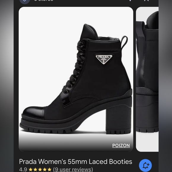 PRADA Re-Nylon and Leather Booties w/Dust Bag and Box- 39 1/2 - Picture 15 of 16